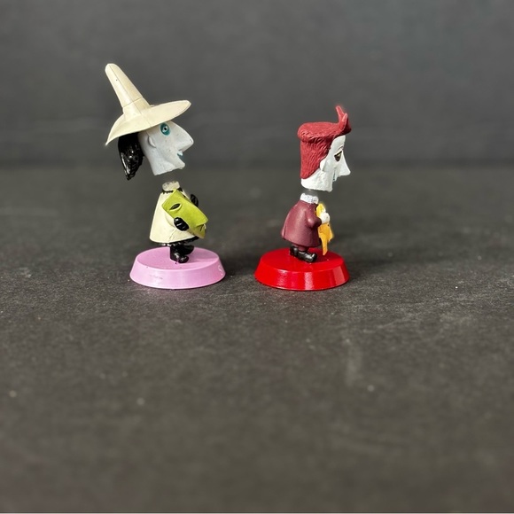 2 Pcs Lock And Shock Bobblehead Characters From The Nightmare Before Christmas - Picture 3 of 10